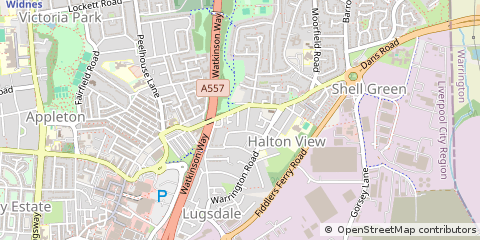 Map of Widnes, Cheshire