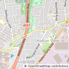 Map of Widnes, Cheshire