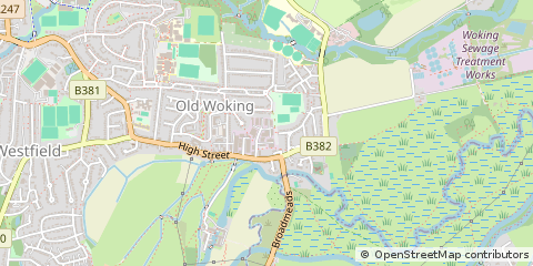 Map of Woking, Surrey