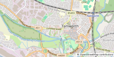 Map of Tamworth