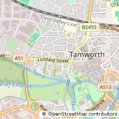 Map of Tamworth