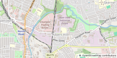 Map of Darlington, Co Durham
