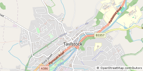 Map of Tavistock, Devon