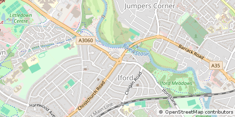 Map of Bournemouth, Dorset