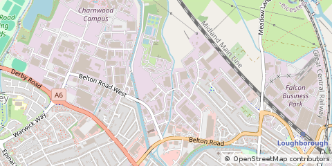 Map of Loughborough, Leicestershire
