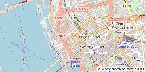 Map of Liverpool, Merseyside