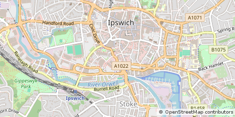 Map of Ipswich, Suffolk