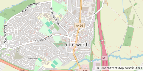 Map of Lutterworth, Leicestershire