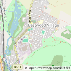 Map of Nottingham, Nottinghamshire