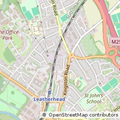 Map of Leatherhead, Surrey