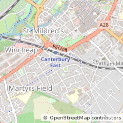 Map of Canterbury, Kent