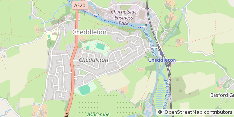 Map of Leek, Staffordshire
