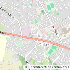 Map of Huddersfield, West Yorkshire
