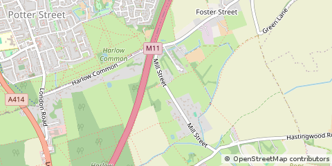 Map of Harlow, Essex
