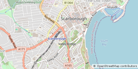 Map of Scarborough, North Yorkshire