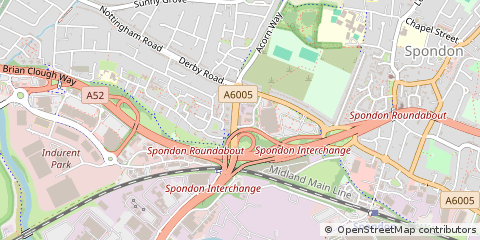 Map of Derby, Derbyshire