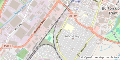 Map of Burton on Trent