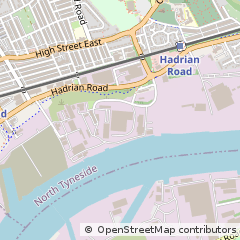 Map of Wallsend, Tyne and Wear