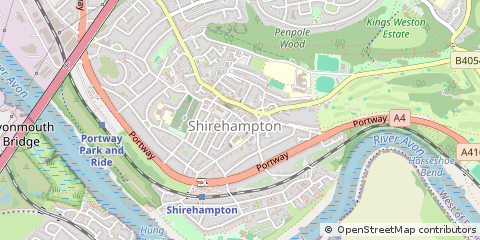 Map of Shirehampton, Bristol
