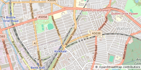 Map of Bootle, Merseyside