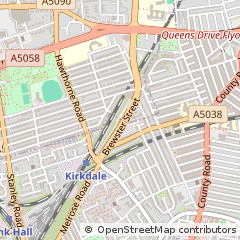 Map of Bootle, Merseyside
