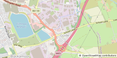 Map of Blackburn, Lancashire