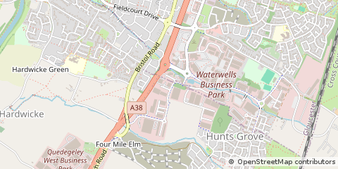 Map of Quedgeley, Gloucestershire