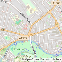 Map of Cambridge, Cambridgeshire