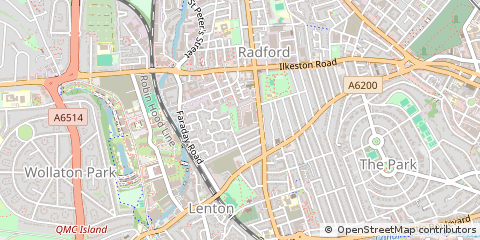 Map of Nottingham, Nottinghamshire