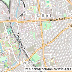 Map of Nottingham, Nottinghamshire