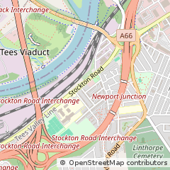 Map of Middlesbrough, Cleveland