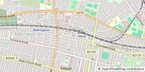 Map of Hove, East Sussex