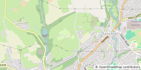 Map of Llanelli, Carmarthenshire