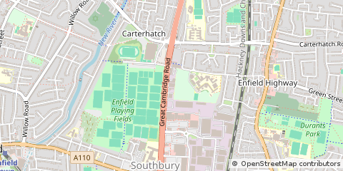 Map of Enfield, Middlesex