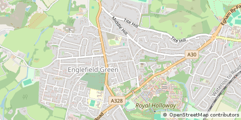 Map of Egham, Surrey