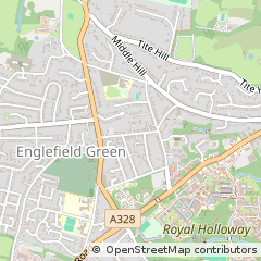 Map of Egham, Surrey