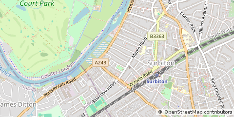 Map of Surbiton