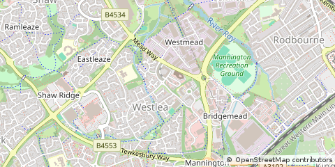 Map of Swindon