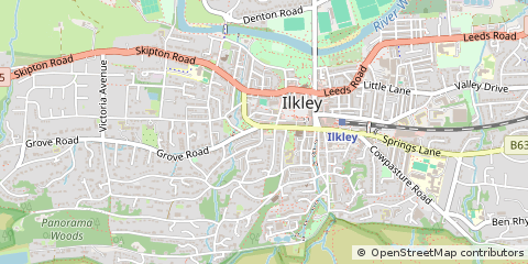 Map of Ilkley, West Yorkshire
