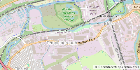 Map of Rotherham