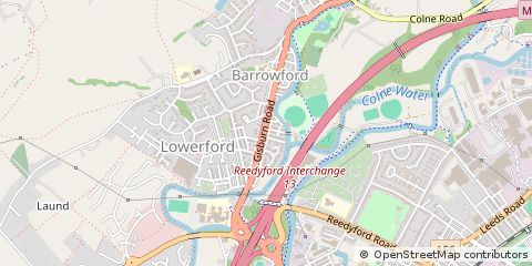 Map of Nelson, Lancashire