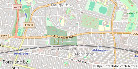 Map of Hove, East Sussex