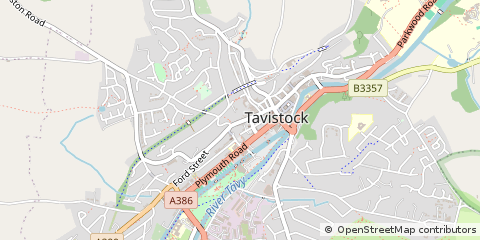 Map of Tavistock, Devon