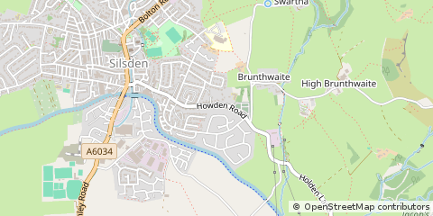 Map of Keighley, West Yorkshire