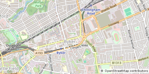 Map of Newcastle Upon Tyne