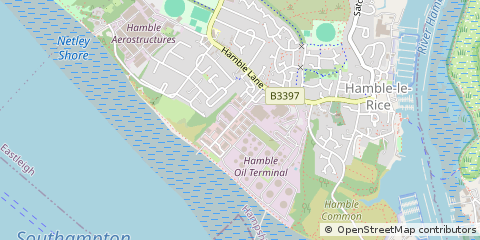 Map of Hamble LE Rice Southampton, Hampshire