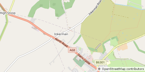 Map of Bishop Auckland, County Durham