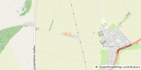 Map of Pimperne, Dorset