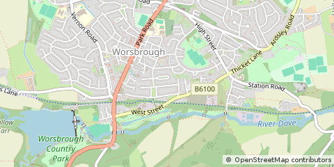 Map of Barnsley, South Yorkshire