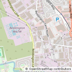 Map of Croydon, Surrey